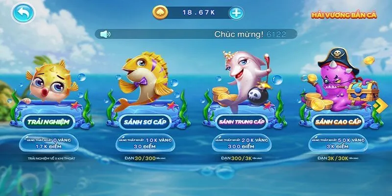 Tựa game có đa dạng loài cá khác nhau